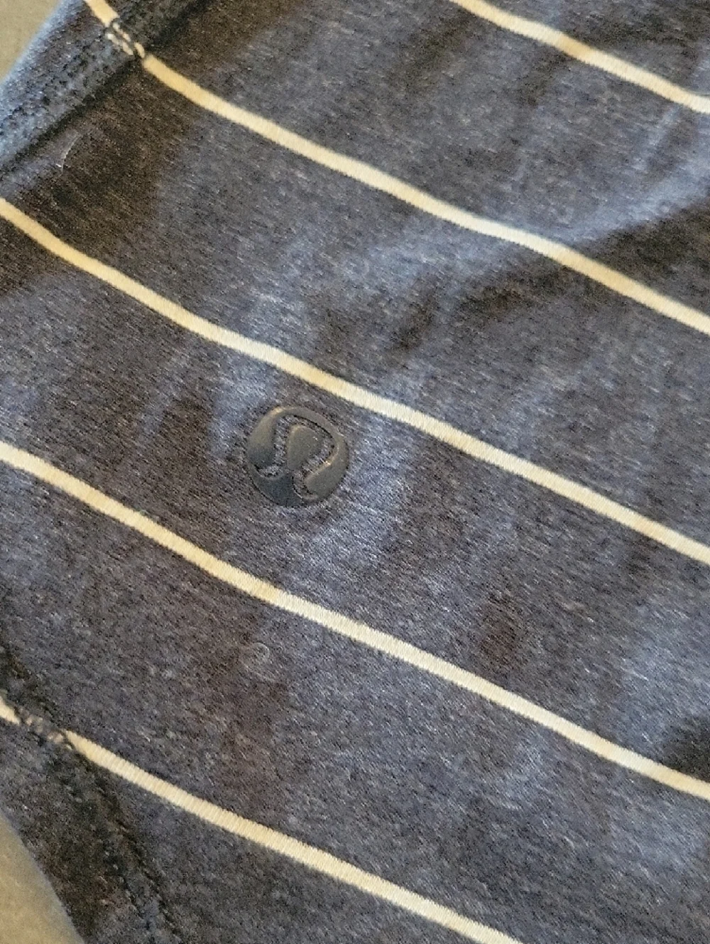 Striped Navy Blue Lululemon Spaghetti Strap Tank Top - Picture 3 of 4